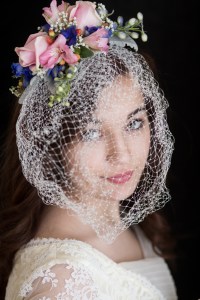 Waterford wedding pink and gray wedding head crown